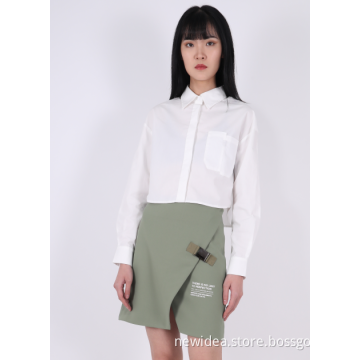 LADIES POPLIN WHITE BLOUSE